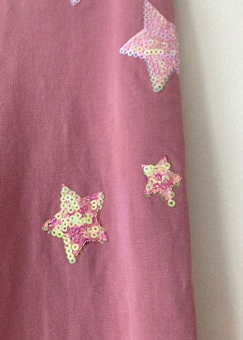 Pembe Kız Tayt Yıldız Detaylı - Görsel 2