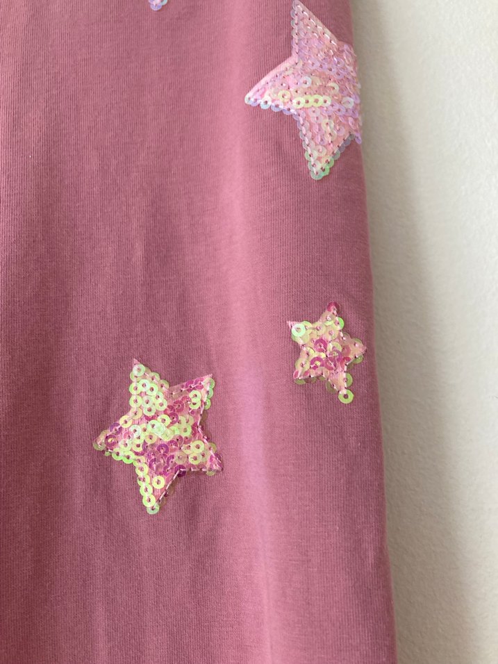 Pembe Kız Tayt Yıldız Detaylı - Görsel 2