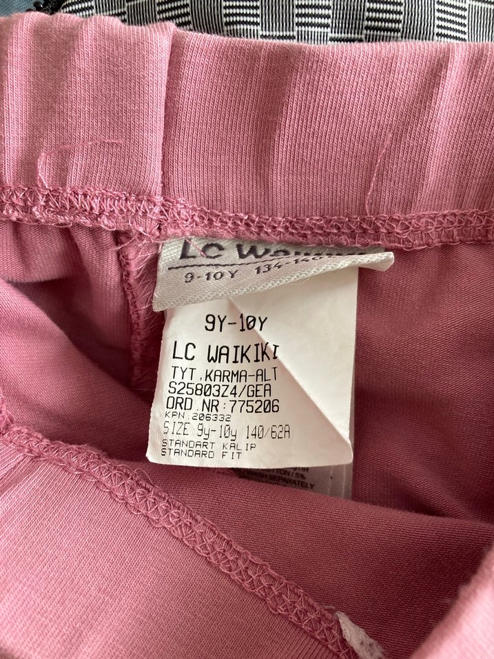 Pembe Kız Tayt Yıldız Detaylı - Görsel 4