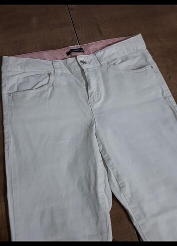 s Beden Beyaz yazlık pantolon