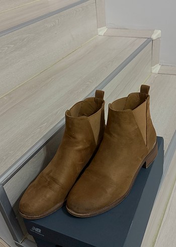 Bershka Süet Kadın Bot, Tokalı, Kalın Topuklu - Görsel 5