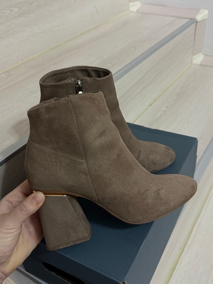 Bershka Süet Tokalı Kadın Topuklu Bot - Görsel 5