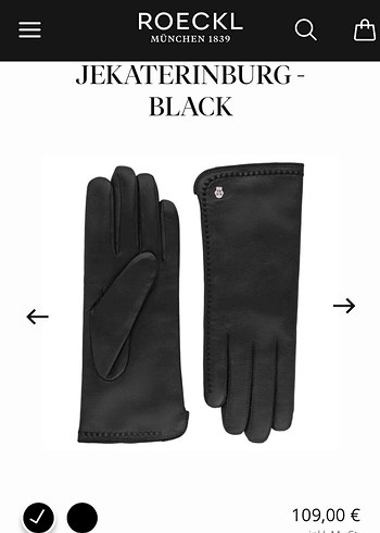 Siyah Deri Kadın Eldiveni - Görsel 3