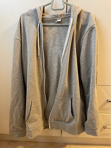 Gri fermuarlı sweat