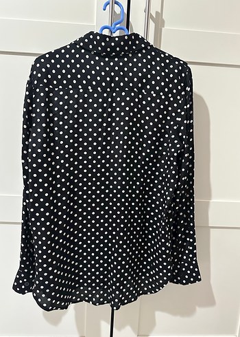 Zara Zara Puantiyeli Uzun Kollu Kadın Gömlek