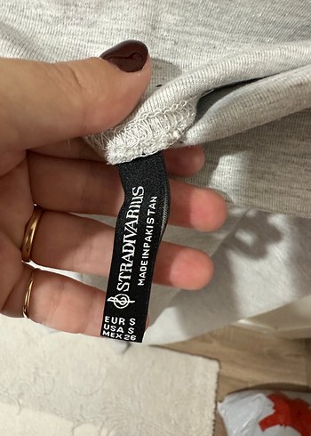 s Beden gri Renk Stradivarius Kıvrık Belli Tayt/Eşofman