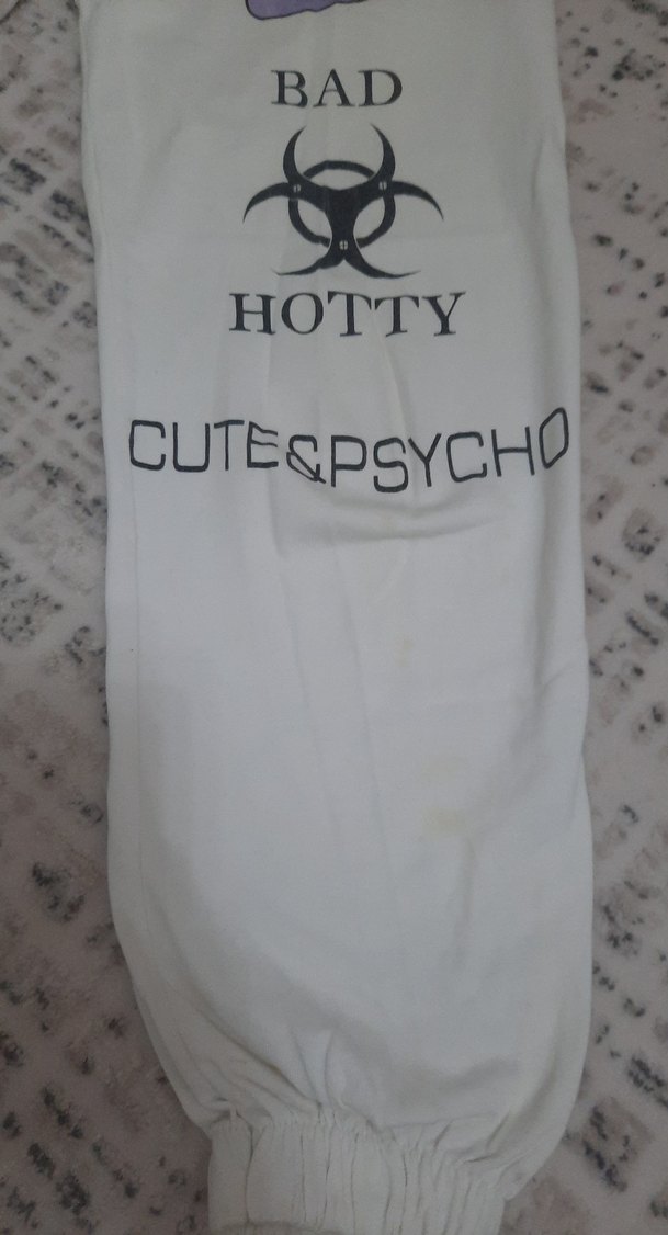 Baskılı Beyaz Kadın Eşofman Altı - Görsel 2