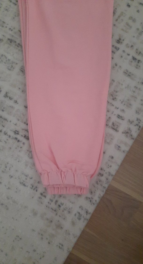 Pembe Rahat Kesim Kadın Eşofman Altı - Görsel 2