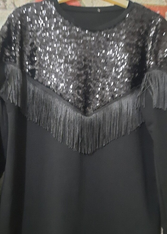 Pul payetli tunik - Görsel 4