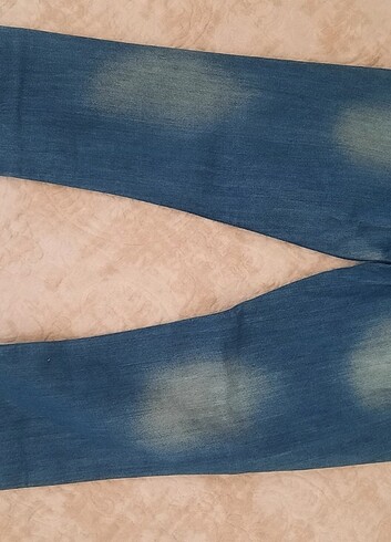 İncı zımba detayli jean pantolon hafif düşük bel - Görsel 4