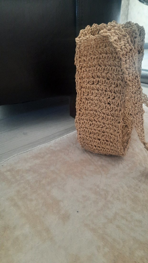 Hasır el örgüsü çanta - Görsel 4