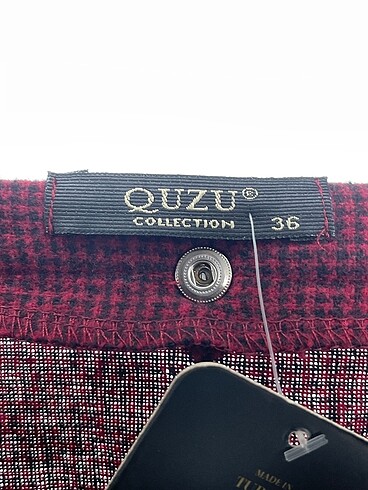 36 Beden bordo Renk Quzu Mini Etek %70 İndirimli.