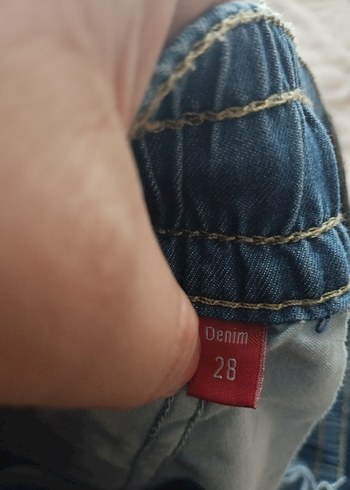 Denim&Co mavi tonlu spor denim jeans