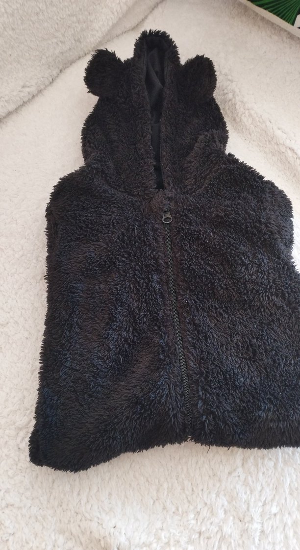 Siyah Peluş Bebek Tulumu - Görsel 3