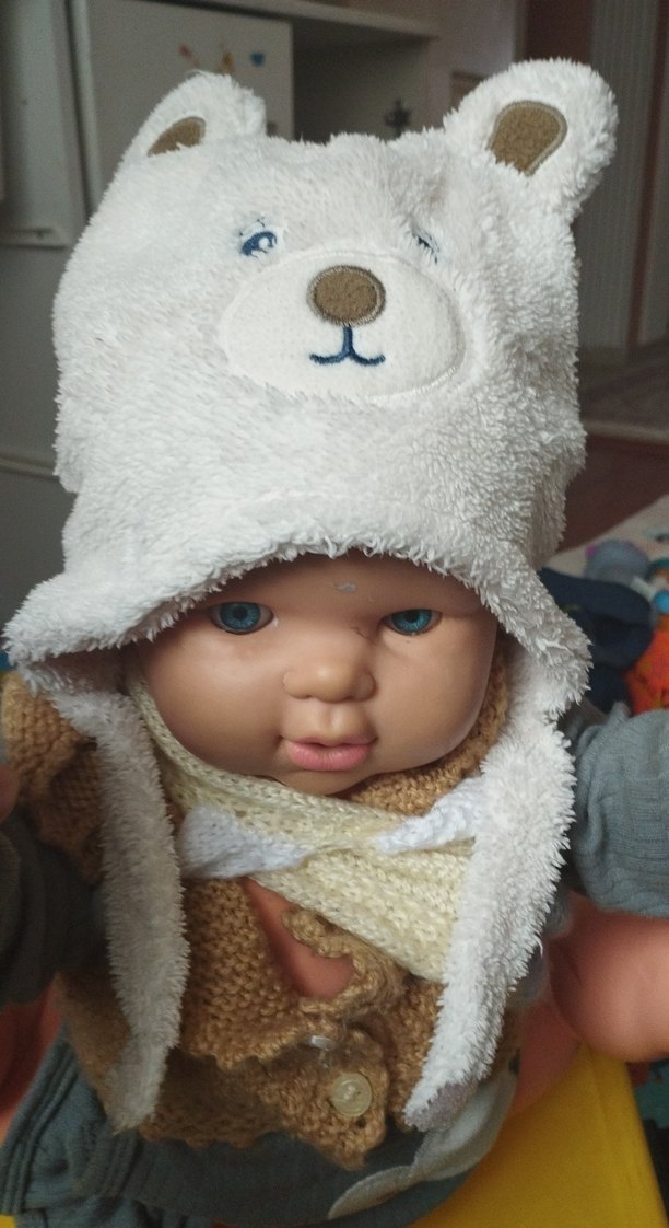 Nakışlı Beyaz Çocuk Beresi - Görsel 4