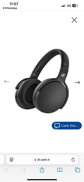 Sennheiser kablosuz kulaküstü kulaklık