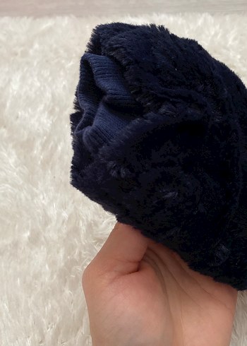 Lacivert Kürklü Bebek Tulumu - Görsel 2