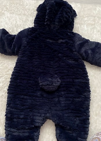 Lacivert Kürklü Bebek Tulumu - Görsel 4