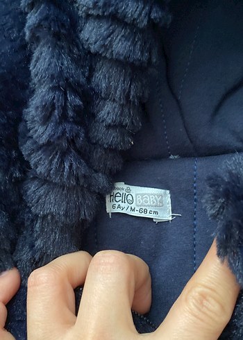 Lacivert Kürklü Bebek Tulumu - Görsel 3