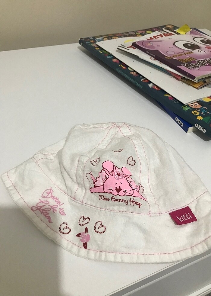 Kitti kız bebek şapka - Görsel 2