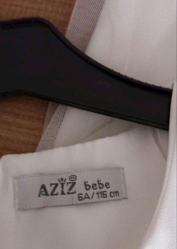 Aziz Bebe Beyaz Askısız Kız Çocuk Elbise
