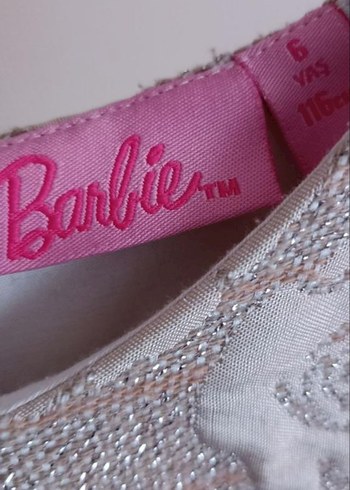 Barbie Kız Çocuk Bej Nakışlı Barbie marka Dantel Elbise