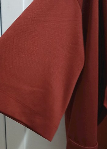 Bordo Salaş Midi dış ceket - Görsel 3