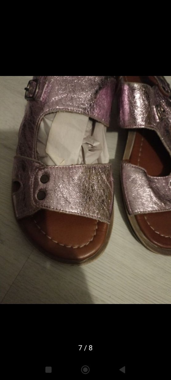 Victoria scarlet Parlak Mor Yılan Desenli Kız Sandalet - Görsel 2