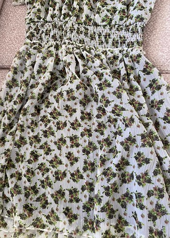 Çiçek Desenli Bohem Midi Elbise - Görsel 3