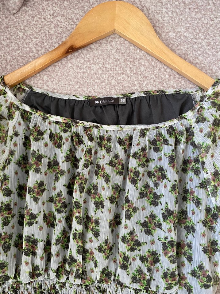 Çiçek Desenli Bohem Midi Elbise - Görsel 2