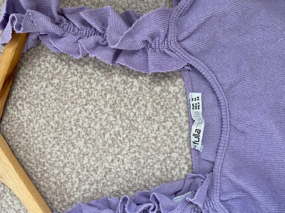 Fırfırlı Mor Elbise - Görsel 2