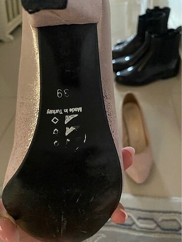 Toz pembe topuklu ayakkabı - Görsel 3