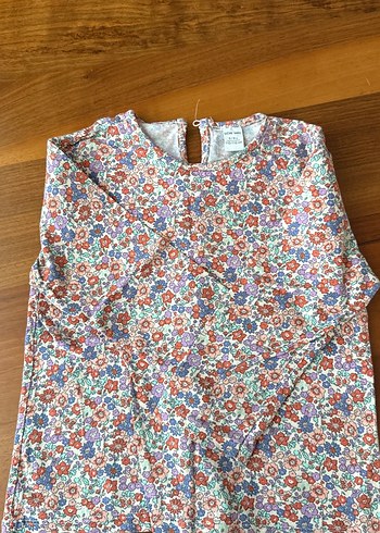 Çiçek Desenli Kız Çocuk Kısa Kollu Bluz - Görsel 2