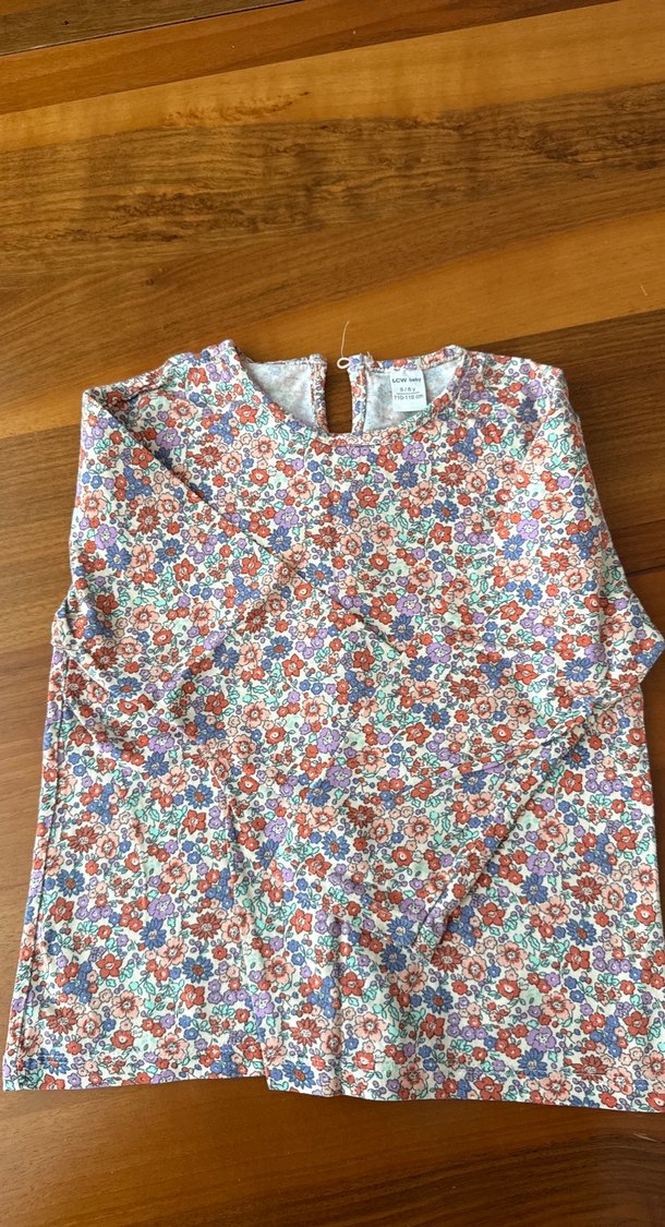 Çiçek Desenli Kız Çocuk Kısa Kollu Bluz - Görsel 2