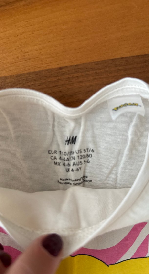 Beyaz Pikachu Baskılı Uzun Kollu Kız Tişörtü - Görsel 2