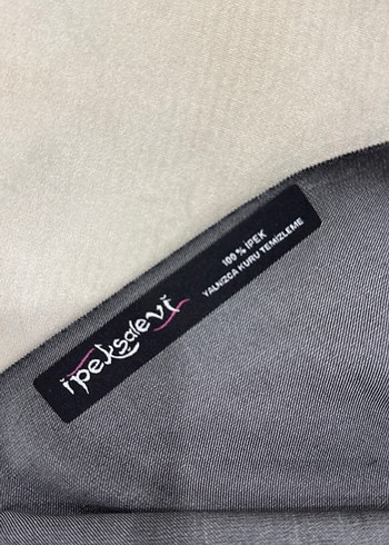 İpekşalevi %100 ipek şal gri - Görsel 4