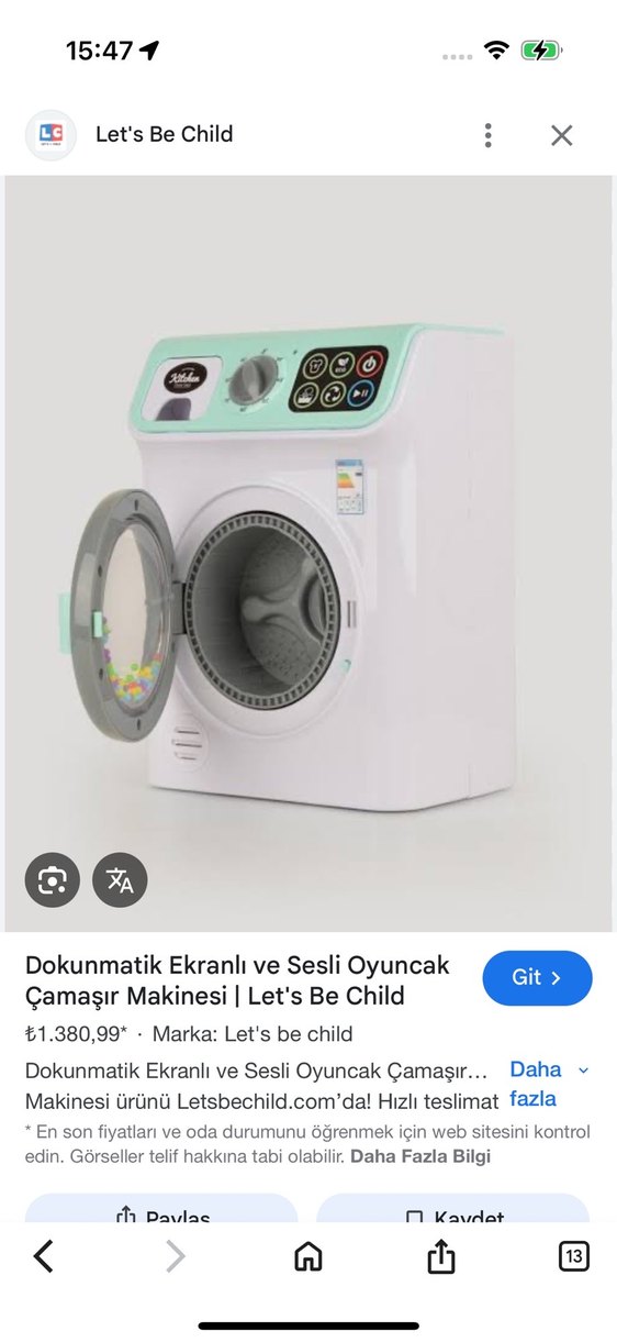 Renkli Eğitim Oyuncak Çamaşır Makinesi - Görsel 3