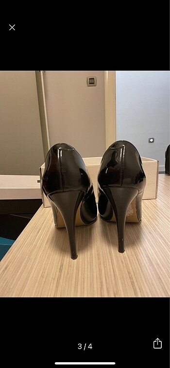 37 Beden İnci stiletto rugan