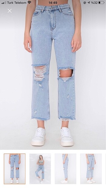 Yırtıklı jean pantolon