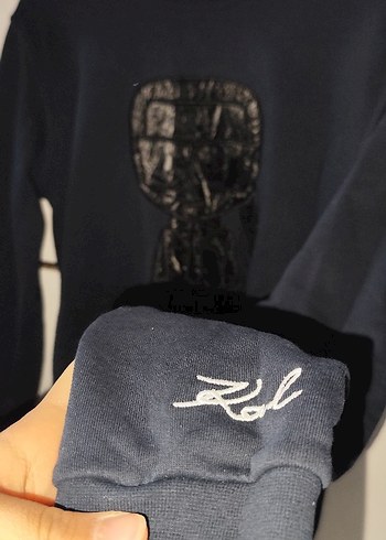 Siyah Erkek Baskılı Sweatshirt - Görsel 3