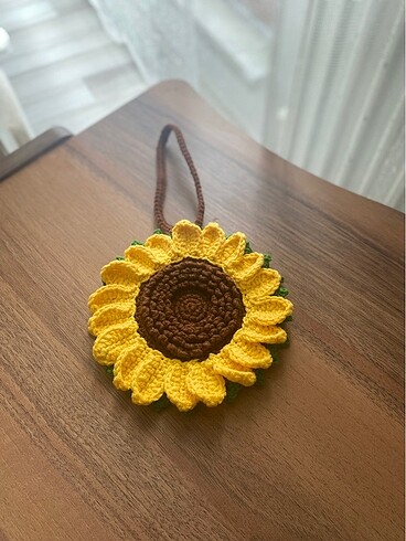 Ayçiçeği mini charm çanta ????