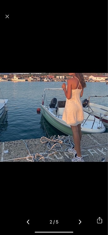 Yazlık keten elbise - Görsel 4