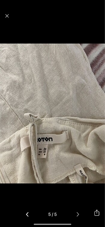 Yazlık keten elbise - Görsel 2