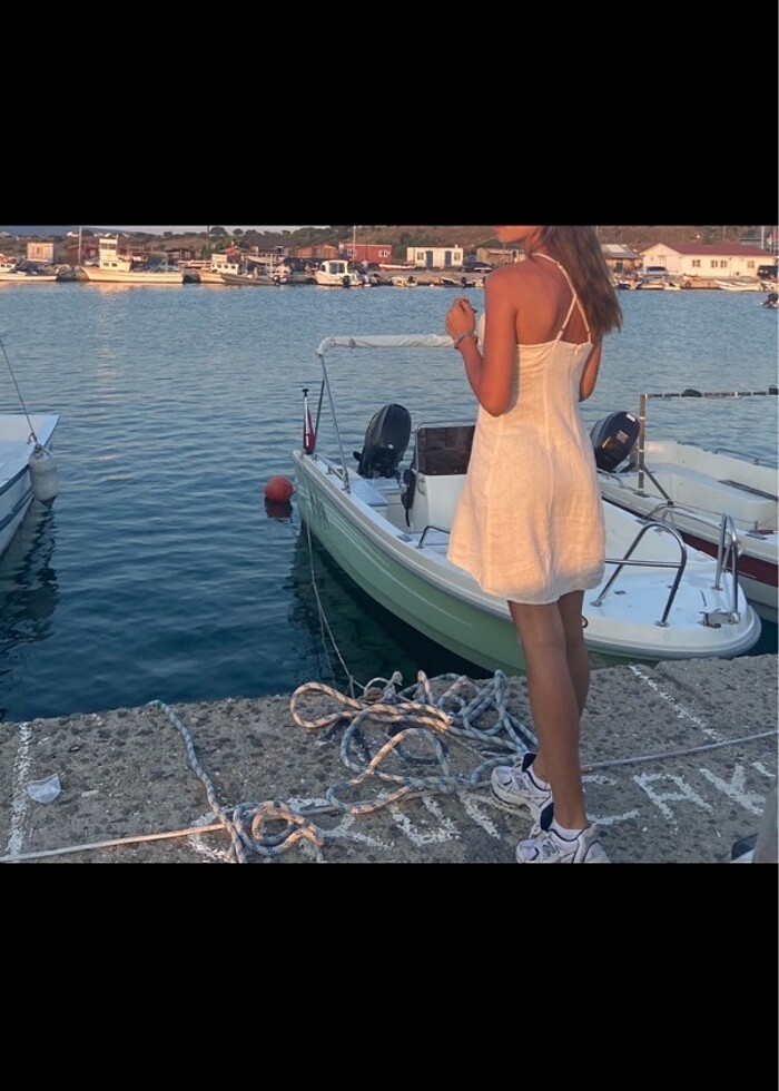 Yazlık keten elbise - Görsel 4