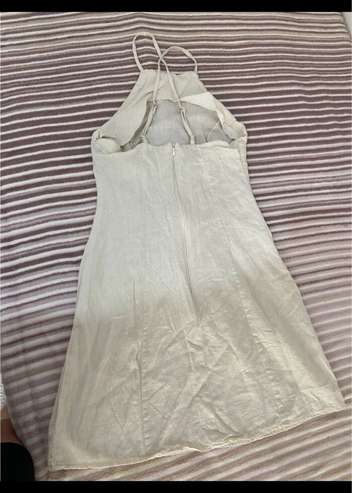 Yazlık keten elbise - Görsel 3