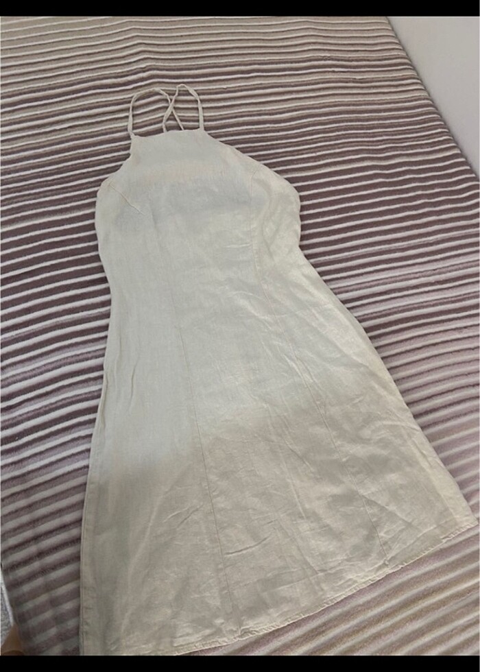 Yazlık keten elbise - Görsel 5