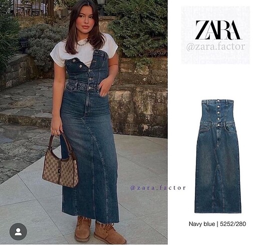 zara midi denim elbise