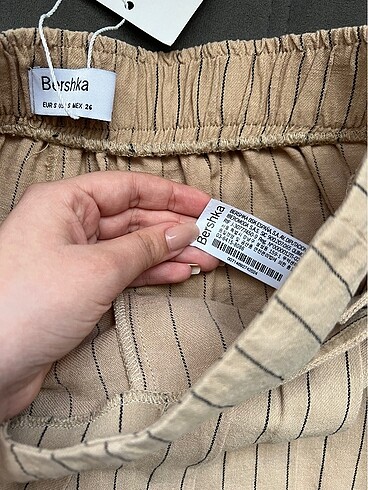 s Beden camel Renk Bershka şort etek