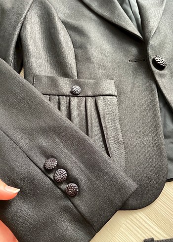 m Beden Klasik Siyah Kadın ceket pantolon Takım