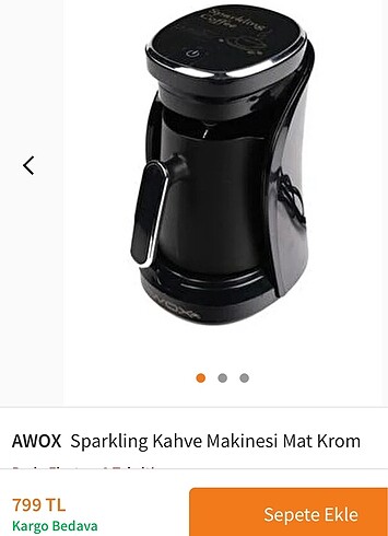  Beden AWOX Sparkling Kahve Makinesi
